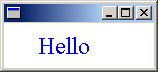 screen shot of a small window containing the text 