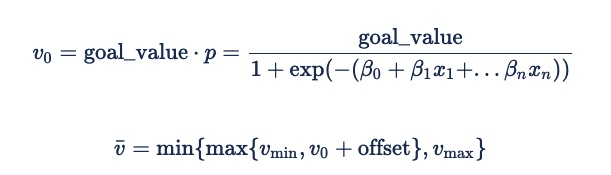 Screenshot showing the formula for deriving an expected value for an impression from the probability of an event happening.