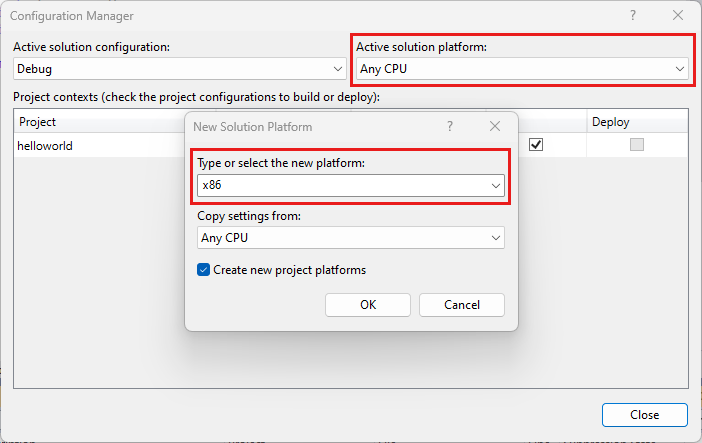 顯示 Configuration Manager 對話方塊的螢幕擷取畫面。