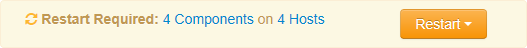 [重新啟動] 按鈕，醒目提示重新啟動所有受影響的項目。