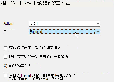 進行部署設定