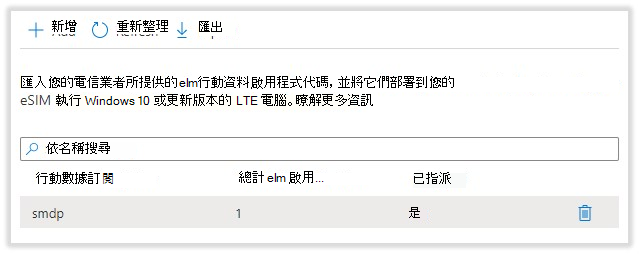 行動數據訂用帳戶集區命名為啟用程式碼範例 csv 檔名。