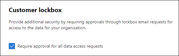 Require approval for Customer Lockbox