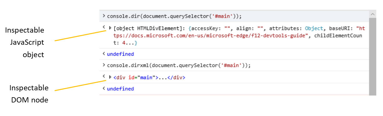 Comparison of 'dir' versus 'dirxml' output