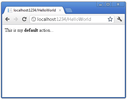 顯示瀏覽器的螢幕快照，其中含有 [這是我的默認動作] 視窗中的文字。