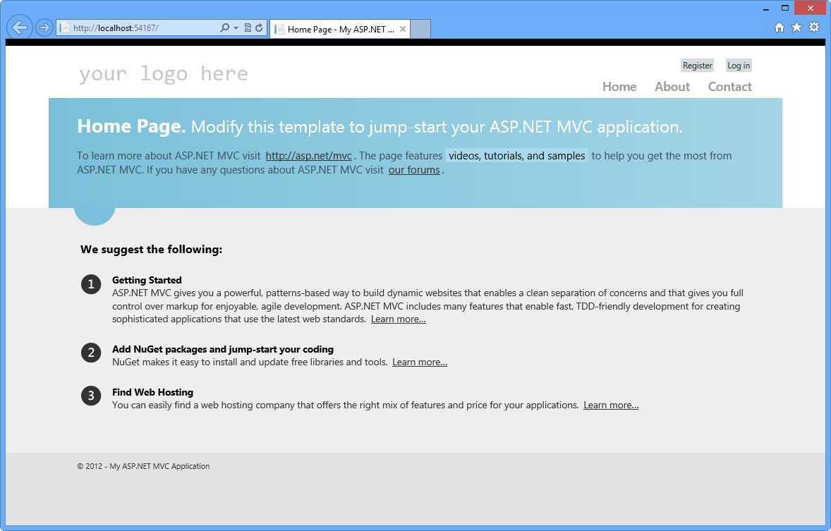 ASP.NET MVC 4 修改範本