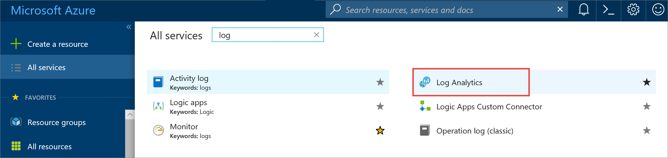 開啟 Log Analytics 工作區