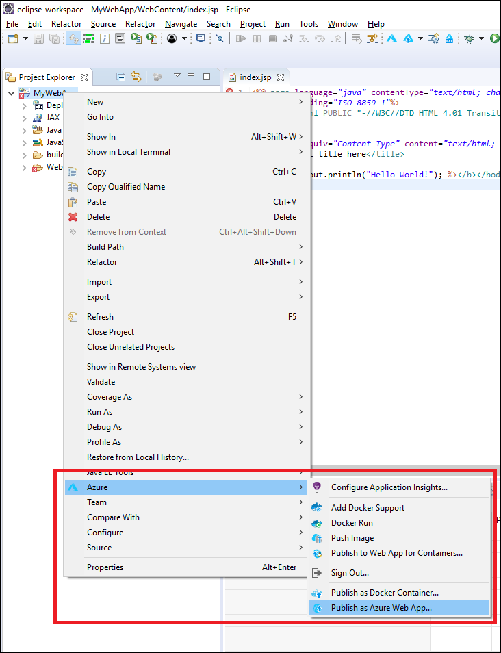 發佈為 Azure Web 應用程式