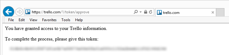 Trello 授權令牌