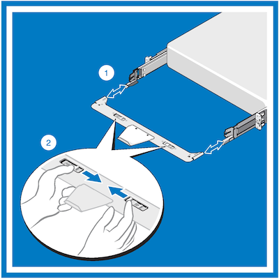 Illustration of CMA tray installation