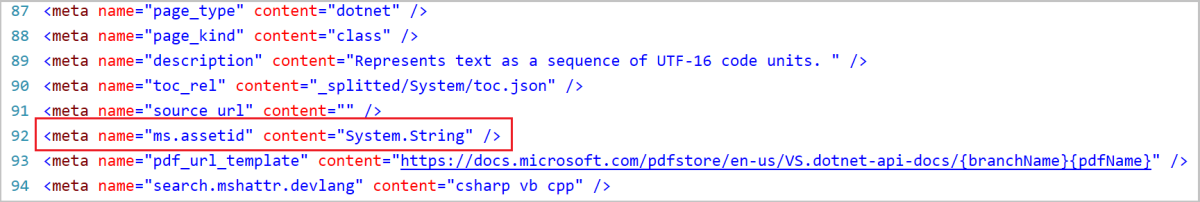 網頁原始檔中的 ms.assetid