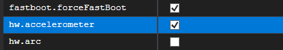 Changing a boolean property in the Android Emulator settings for .NET MAUI on Windows.