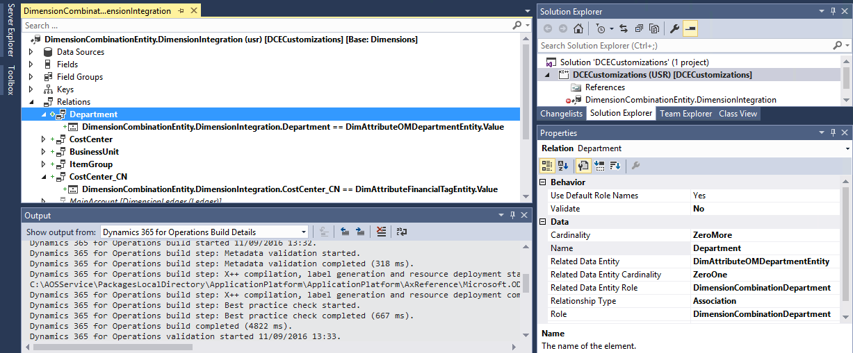 Relation properties in Visual Studio.