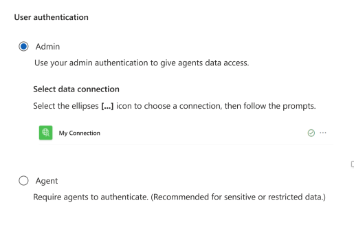 Setup screen that shows where administrators can enable authentication for agents.