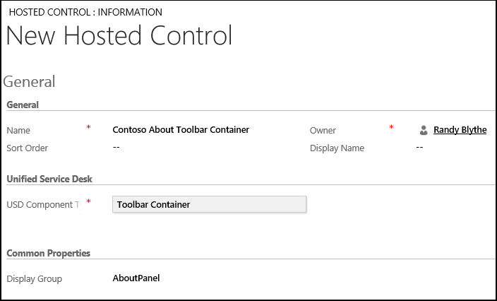 Toolbar Container hosted control.