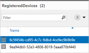 Active Directory 系統管理中心已註冊的裝置清單