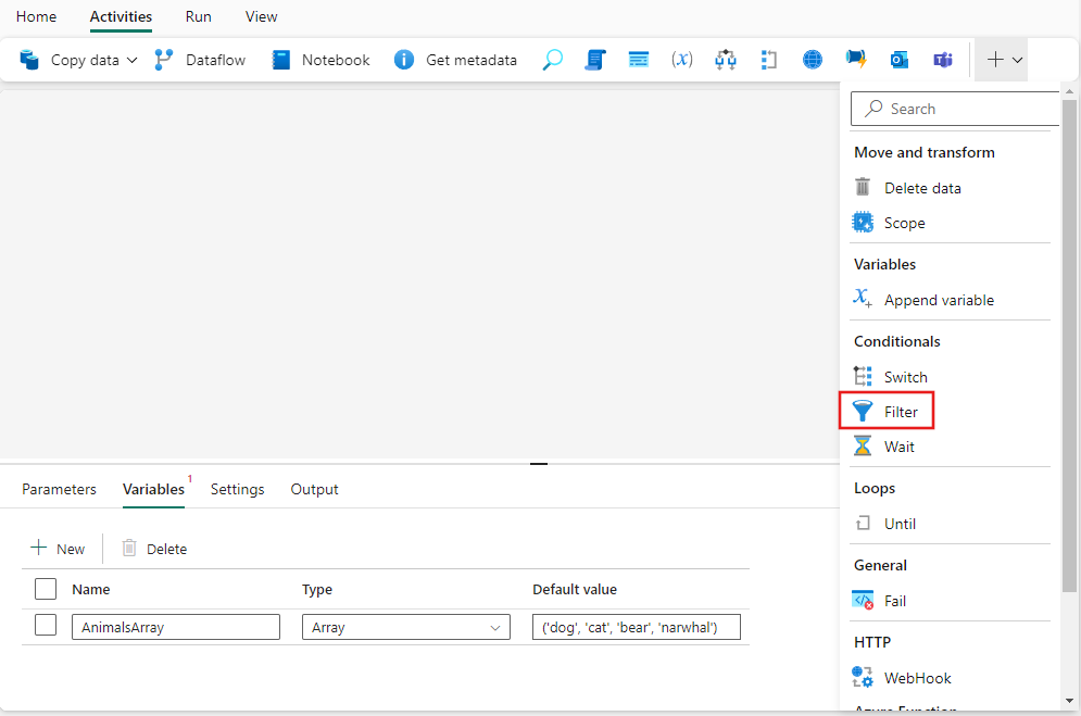 網狀架構 UI 的螢幕快照，其中已醒目提示 [活動] 窗格和 [查閱活動]。