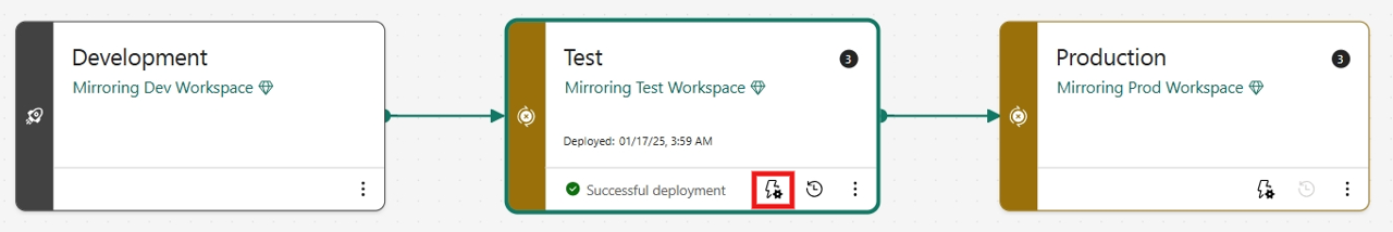 Screenshot of the deployment rule entry point.