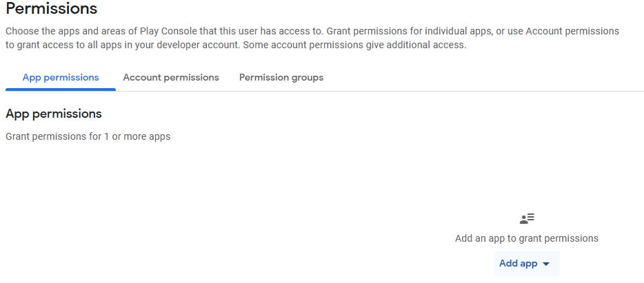 Add app permissions