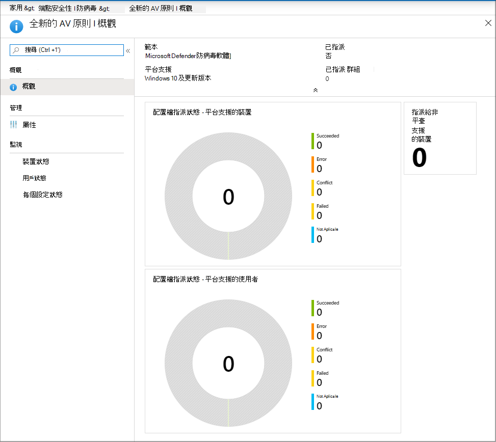 防病毒軟體原則的概觀頁面