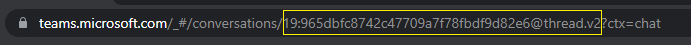Chat thread id from web URL.