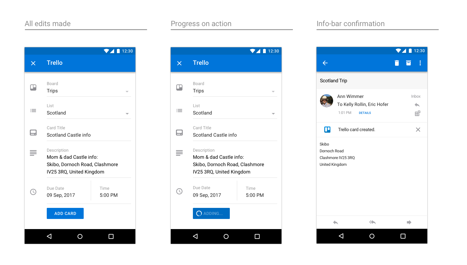 End-to-end design for the Trello add-in part 2 on Android.