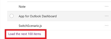 載入接下來 100 個項目。