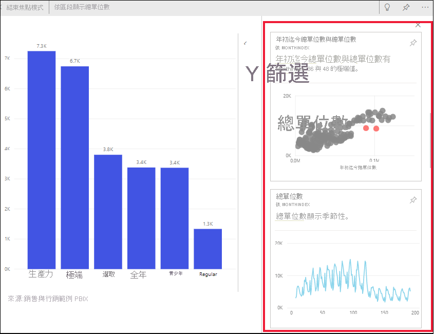 磚和見解卡片的螢幕擷取畫面。