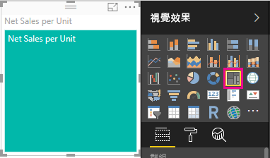 螢幕擷取畫面顯示已變更為樹狀圖的圖表。