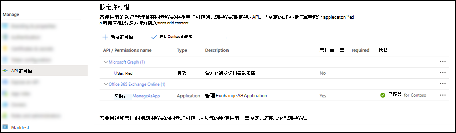 系統管理員同意已從預設Microsoft Graph User.Read 許可權中移除。