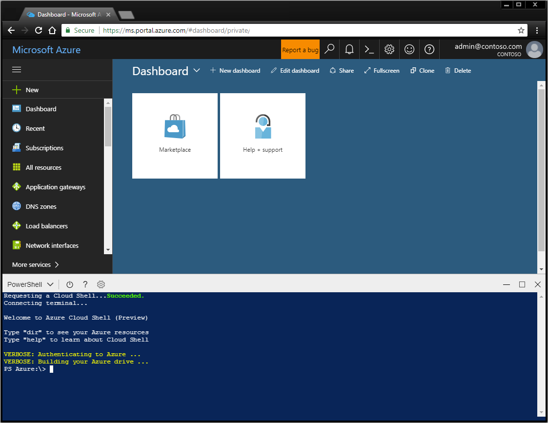 適用於 PowerShell 的 Cloud Shell