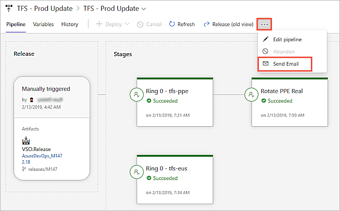 Emailing a release summary