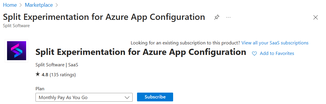 Azure 入口網站的螢幕快照，從 Azure Marketplace 建立新的工作區。