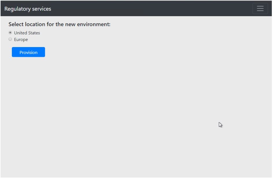 Users can select a geographic datacenter