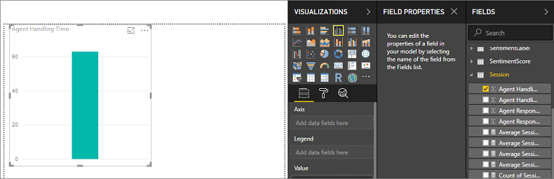 Select a field to change visualization.