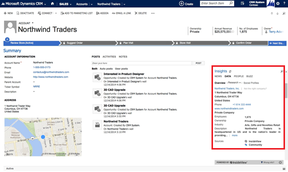 出現在 CRM 中的 Insights