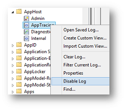 AppTracing Disable Log