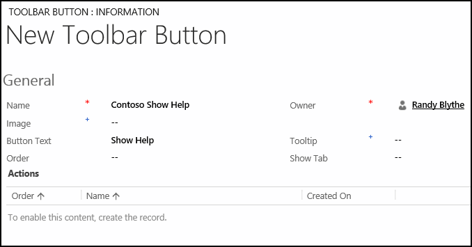 Create a new toolbar button