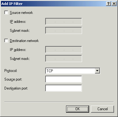 Figure 13-17 The Add IP Filter dialog box