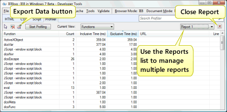 Developer Tools Profiler