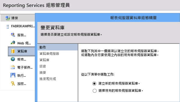 TFS 需要此資料庫進行報告