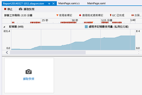 監視記憶體使用情況