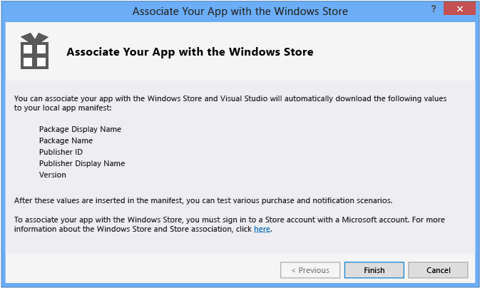 將應用程式與 Windows 市集建立關聯