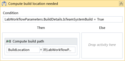 Compute build location needed activity