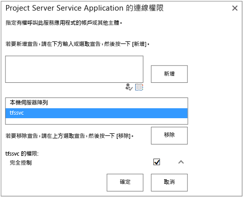 連接權限完全控制