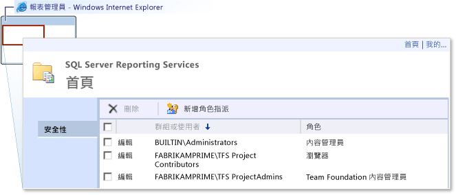 新增群組至 Reporting Services