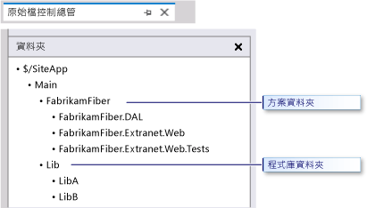 主要父資料夾中的程式庫資料夾