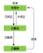 Bug 工作流程狀態，Agile 流程範本