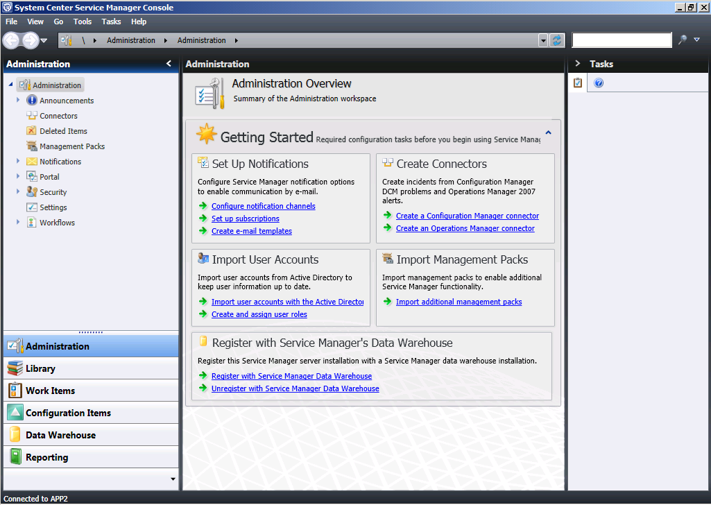 scsm console