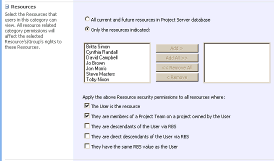 Dynamic rules for resources